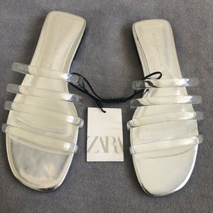 **SOLD** Zara Trafaluc Clear Silver Sandals - NWT